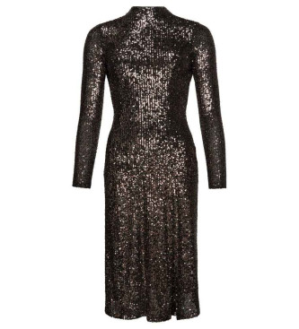 Superdry Midi dress with open back and silver sequins
