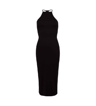 Superdry Dzianinowa sukienka midi z tyłem, czarna