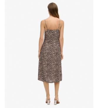 Superdry Robe Cami imprime beige