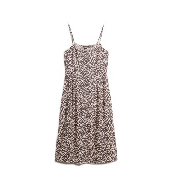 Superdry Robe Cami imprime beige