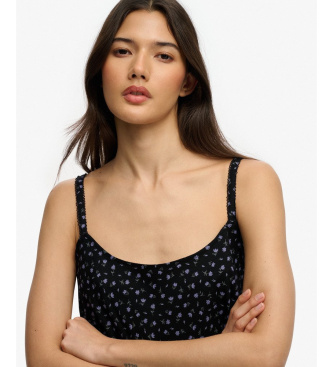 Superdry Robe Cami imprim�e noire