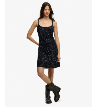 Superdry Robe Cami imprim�e noire
