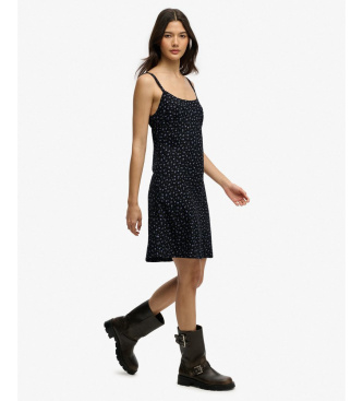 Superdry Robe Cami imprim�e noire