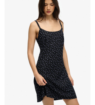 Superdry Robe Cami imprim�e noire