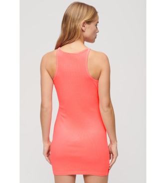 Superdry Vestido Bordado De Canal rosa