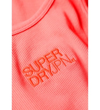 Superdry Vestido Bordado De Canal rosa