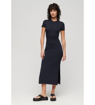 Superdry Navy midi-skjortekjole