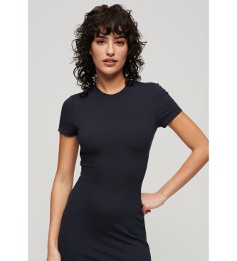 Superdry Navy midi-skjortekjole