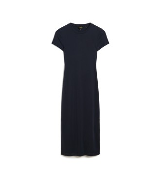 Superdry Navy midi-skjortekjole