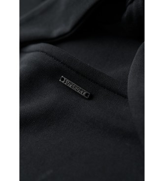 Superdry Robe noire en tricot  dos ouvert