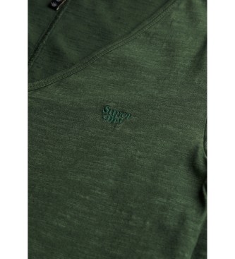 Superdry Zielona sukienka midi z dzianiny