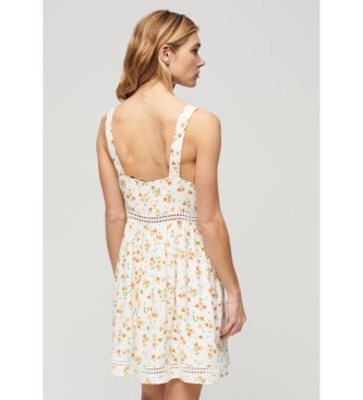 Superdry White lace trim dress