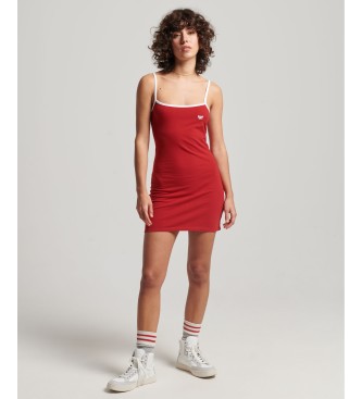 Superdry Vintage red knitted strapless dress