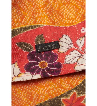 Superdry Lingerie - Robe midi  bretelles imprime orange
