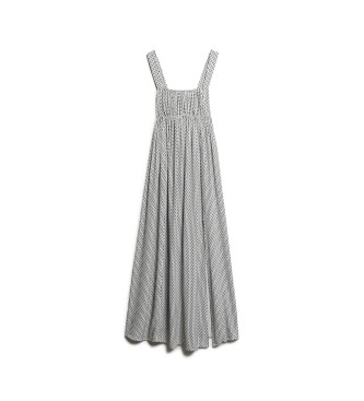 Superdry Sukienka z wiązanymi paskami z tyłu w kolorze białym