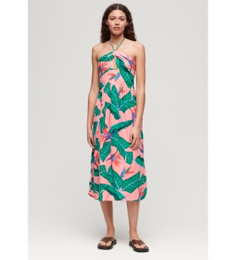 Superdry Vestido midi com corte multicolorido