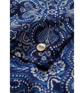 Superdry Crossover midi-jurk met marineprint
