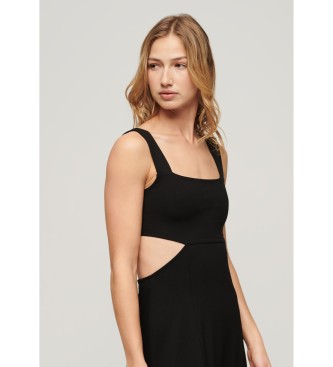 Superdry Knitted midi dress with black cut-out design