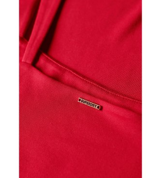 Superdry Gebreide midi-jurk met rood uitgesneden motief