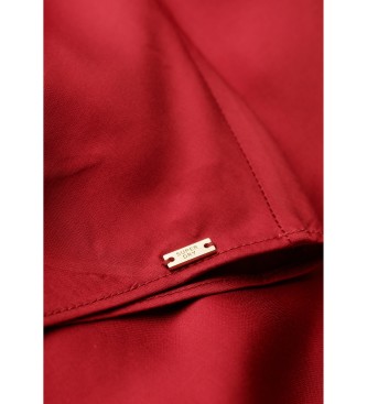 Superdry Robe midi en satin avec dos olympique rouge