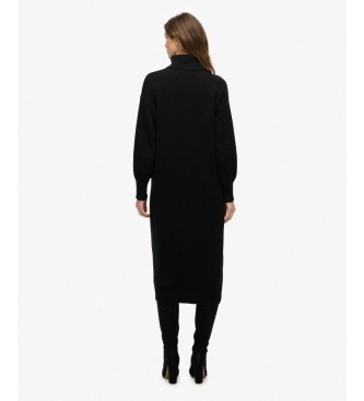 Superdry Schwarzes Rollkragenkleid