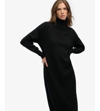 Superdry Schwarzes Rollkragenkleid