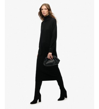Superdry Schwarzes Rollkragenkleid
