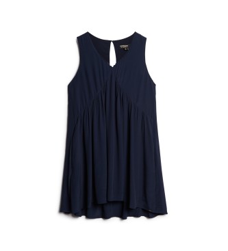 Superdry rmelloses Kleid mit marineblauem Volumen