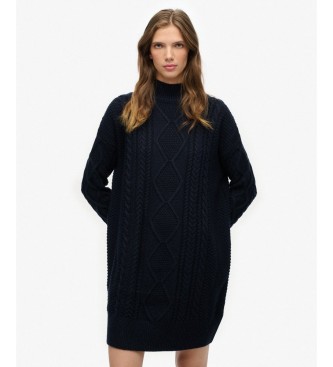 Superdry Robe Slouchy Cable marine