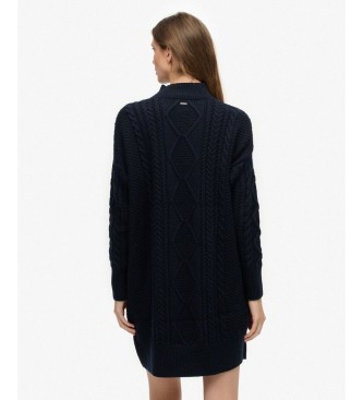 Superdry Robe Slouchy Cable marine