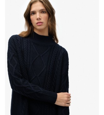 Superdry Robe Slouchy Cable marine