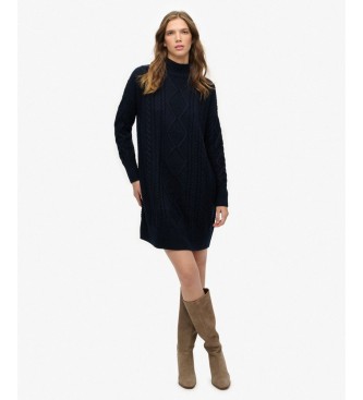 Superdry Robe Slouchy Cable marine