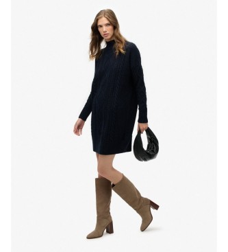 Superdry Robe Slouchy Cable marine