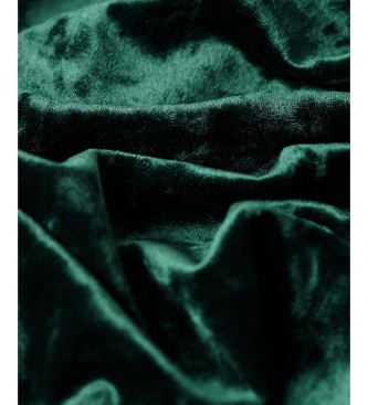Superdry Vestido Velvet de manga comprida verde