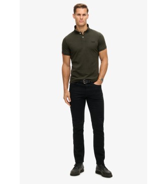 Superdry Polo noir Vintage Destroy