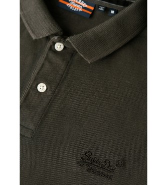 Superdry Polo noir Vintage Destroy
