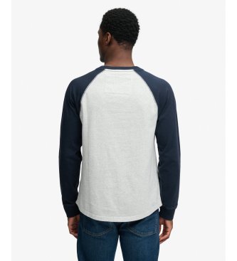 Superdry Vintage Athletic Baseball T-shirt gray, navy