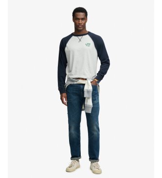 Superdry Vintage Athletic Baseball T-shirt gray, navy