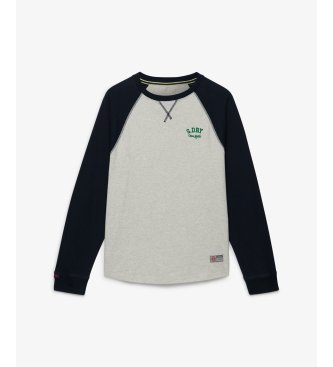 Superdry Vintage Athletic Baseball T-shirt gray, navy