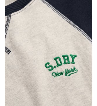 Superdry Vintage Athletic Baseball T-shirt gray, navy