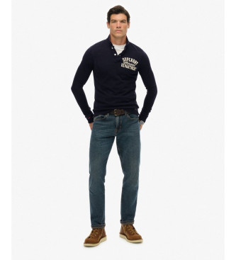 Superdry Vintage Athletic navy polo shirt