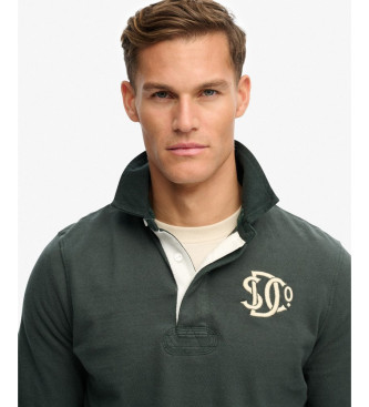 Superdry Vintage Athletic Rugby green polo shirt