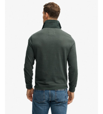 Superdry Vintage Athletic Rugby green polo shirt