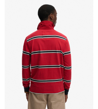 Superdry Polo Vintage Athletic Stripe Rugby rot