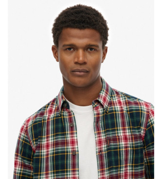 Superdry Camisa xadrez vintage verde