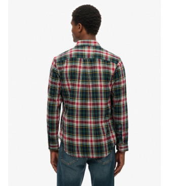 Superdry Camisa xadrez vintage verde