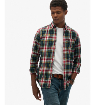 Superdry Camisa xadrez vintage verde