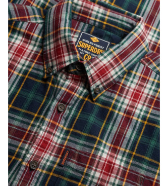 Superdry Camisa xadrez vintage verde
