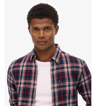 Superdry Camisa xadrez vintage vermelha