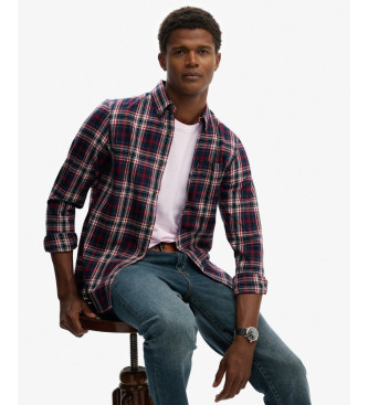 Superdry Camisa xadrez vintage vermelha